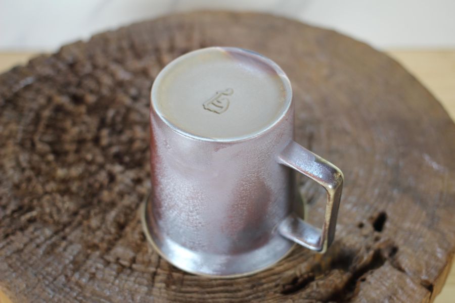 柴燒古銅金 方韻杯 咖啡杯 台灣鶯歌製 