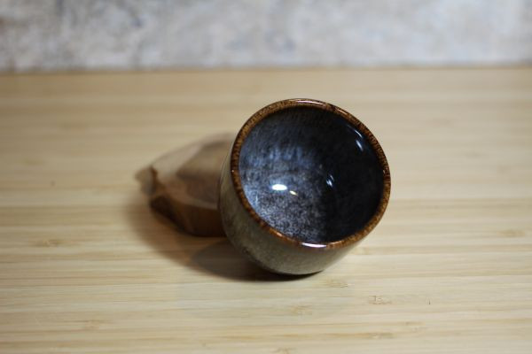 90ml 遠紅外線天目釉 直身圓口茶杯 酒杯 鶯歌名家葉敏祥作 