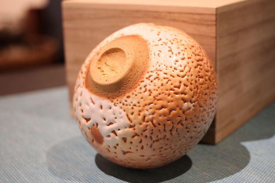 志野釉 柴燒茶碗-張膺康老師 