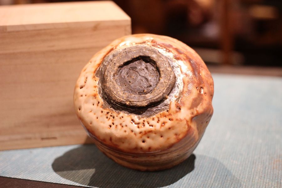 志野釉 柴燒茶碗-張膺康老師 