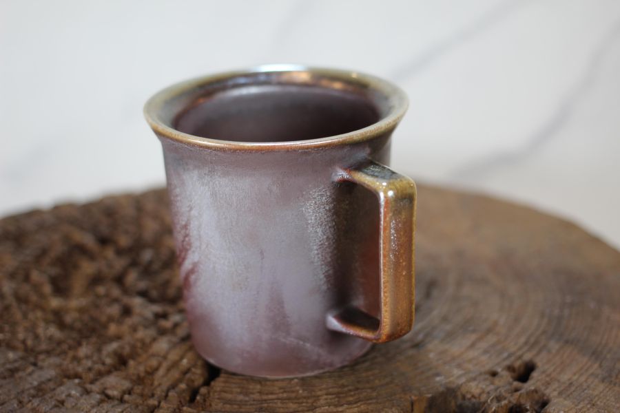 240ml 柴燒古銅金 方韻杯 咖啡杯 台灣鶯歌製 