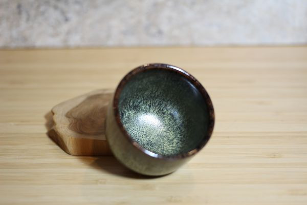 90ml 遠紅外線天目釉 直身圓口茶杯 酒杯 鶯歌名家葉敏祥作 