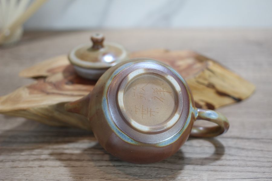 上釉 柴燒小嘴茶壺-葉敏祥老師 
