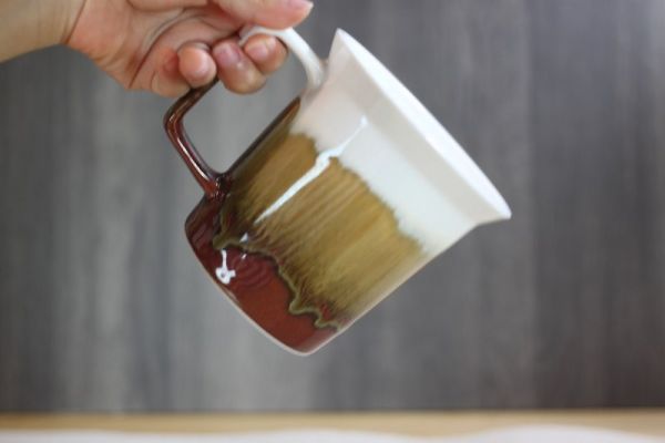 漸層拿鐵 方韻杯 自然釉文創 台灣鶯歌製 240ml 