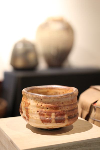 志野釉 柴燒茶碗-張膺康老師 