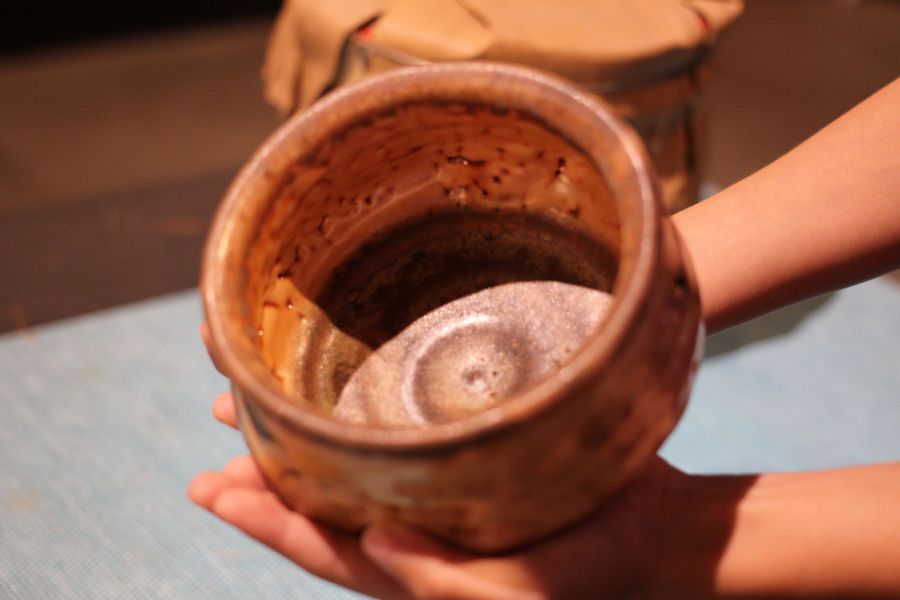 志野釉 柴燒茶碗-張膺康老師 