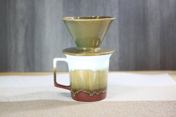 漸層拿鐵 方韻杯 自然釉文創 台灣鶯歌製 240ml 