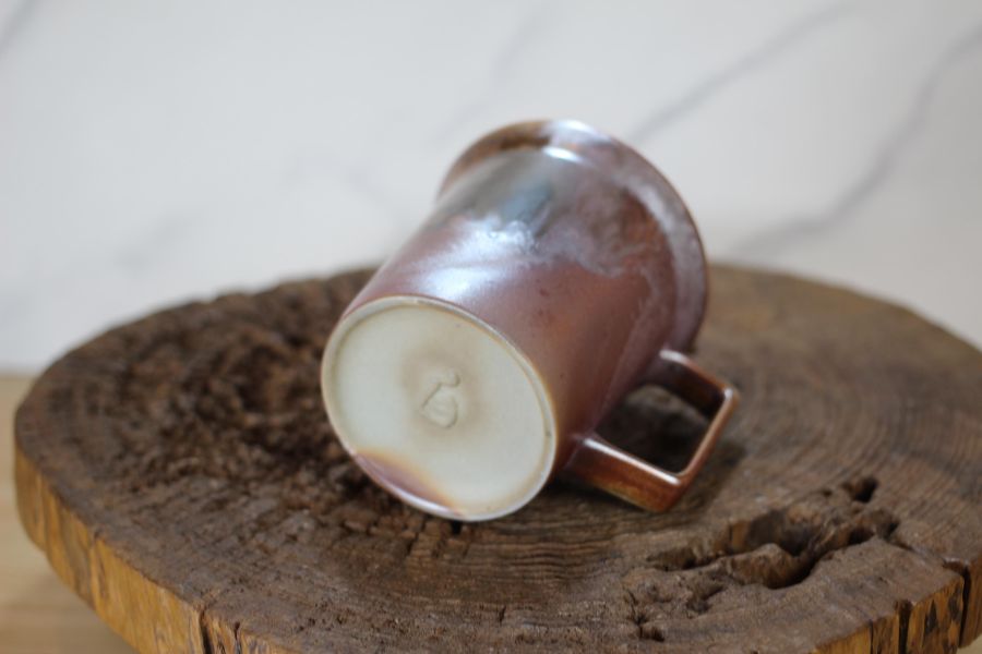 240ml 柴燒古銅金 方韻杯 咖啡杯 台灣鶯歌製 