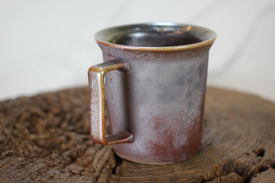 240ml 柴燒古銅金 方韻杯 咖啡杯 台灣鶯歌製 