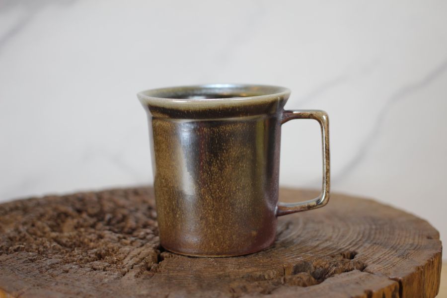 240ml 柴燒古銅金 方韻杯 咖啡杯 台灣鶯歌製 