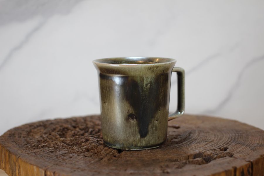 240ml 柴燒古銅金 方韻杯 咖啡杯 台灣鶯歌製 