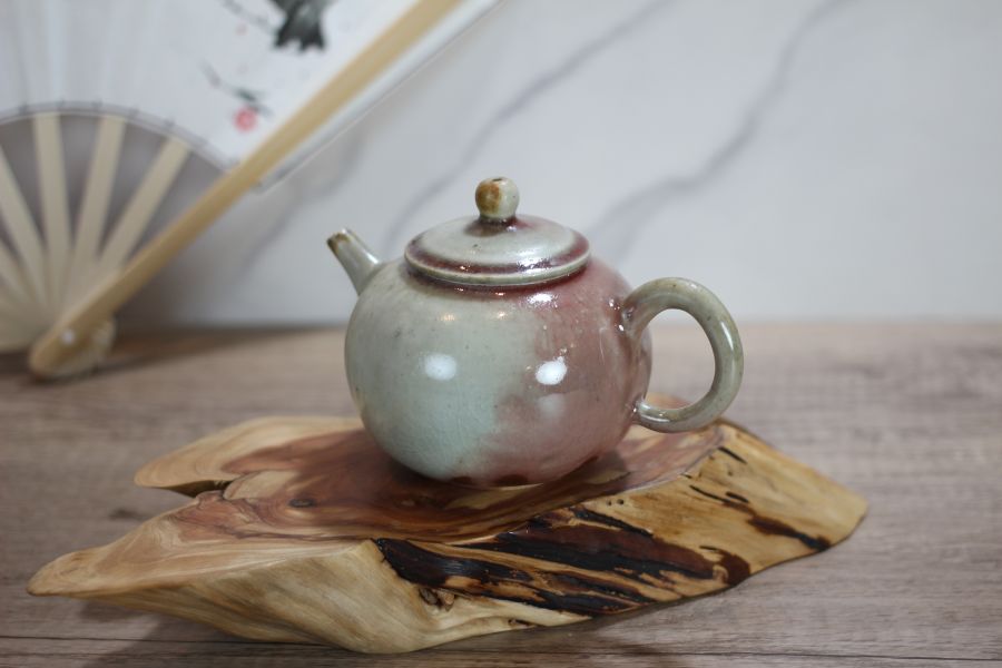 上釉柴燒茶壺-葉敏祥老師 