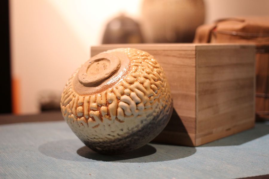 志野釉 柴燒茶碗-張膺康老師 