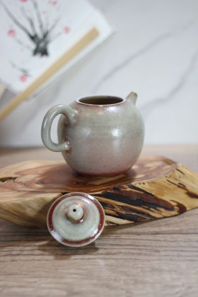 鈞釉 柴燒梨型茶壺-葉敏祥老師 