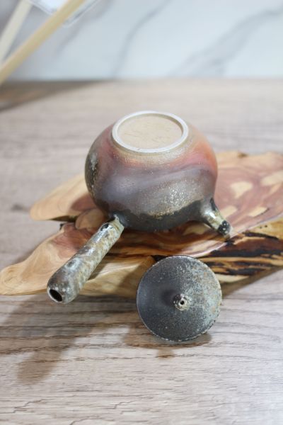 天然落灰 柴燒側把茶壺-葉敏祥老師 