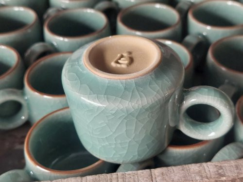 哥窯 咖啡杯 自然釉小緣杯 台灣鶯歌製 80ml 