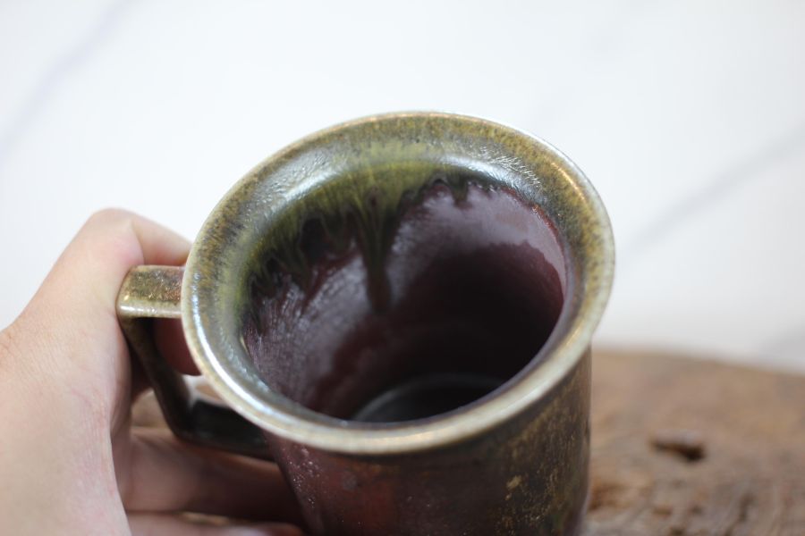 240ml 柴燒古銅金 方韻杯 咖啡杯 台灣鶯歌製 