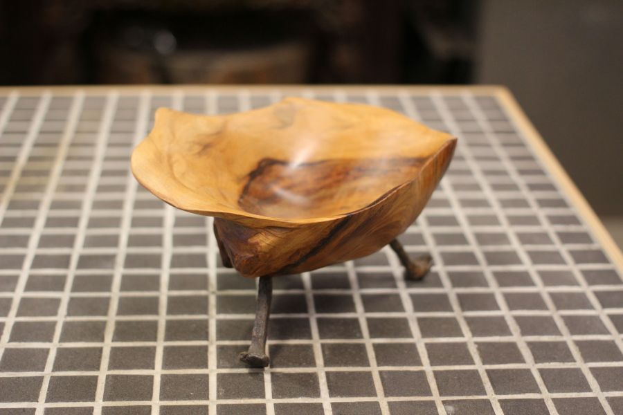 黃檜樹瘤 枕木釘腳 點心碗 三峽日月坊出品 