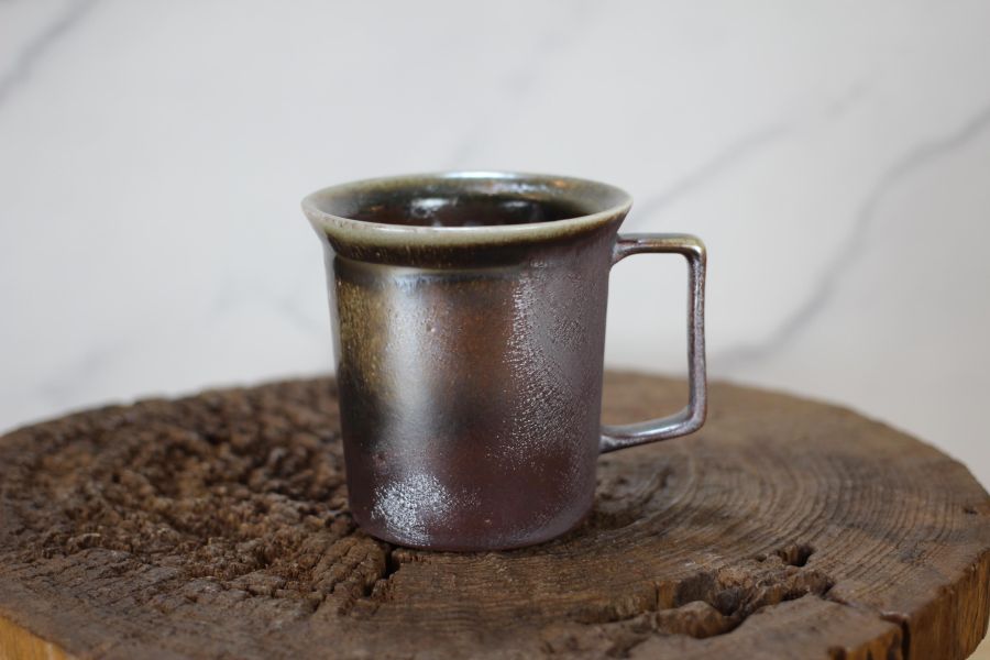 240ml 柴燒古銅金 方韻杯 咖啡杯 台灣鶯歌製 