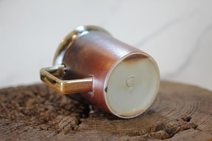 240ml 柴燒古銅金 方韻杯 咖啡杯 台灣鶯歌製 