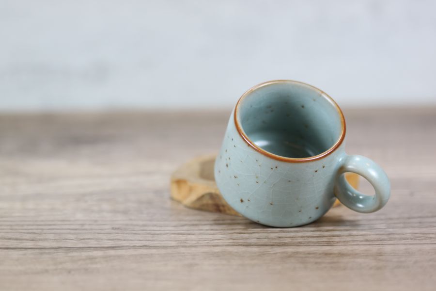 鐵斑汝窯 咖啡分享杯 自然釉小緣杯 鶯歌製 80ml 
