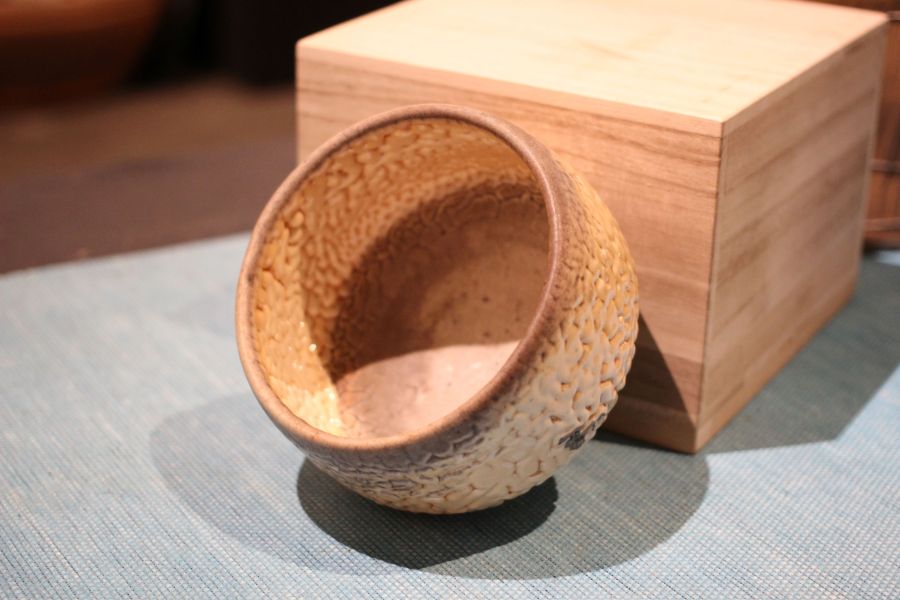 志野釉 柴燒茶碗-張膺康老師 