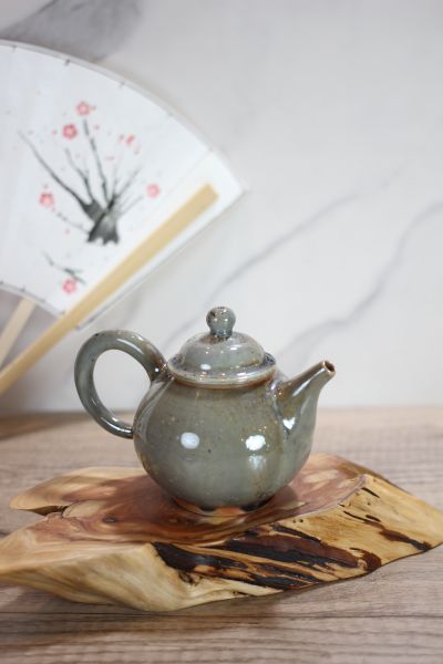 天目釉 柴燒大耳茶壺-葉敏祥老師 