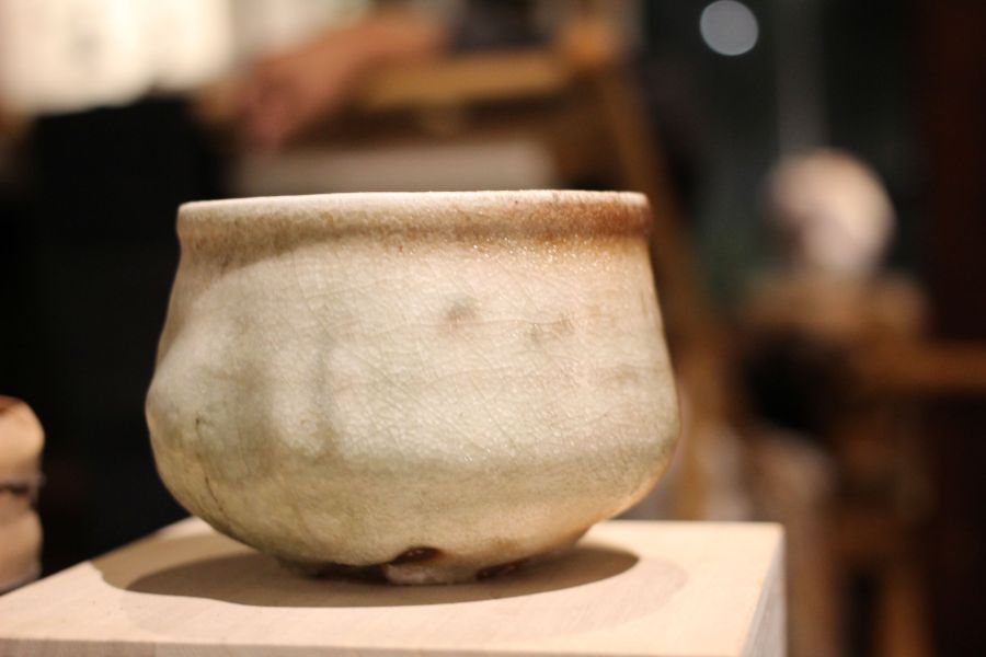 志野釉 柴燒茶碗-張膺康老師 