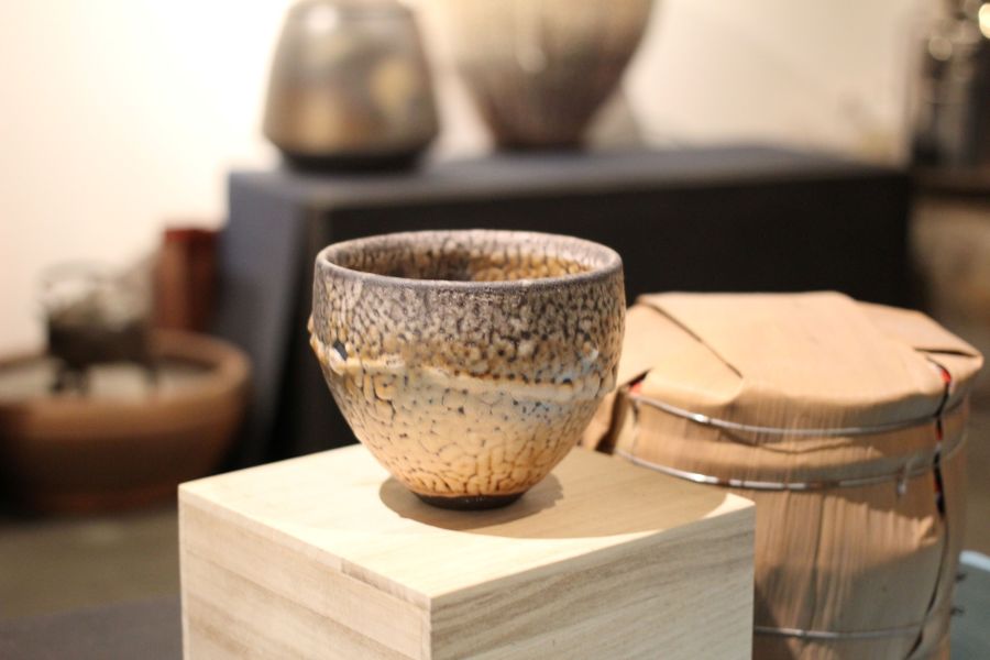 志野釉 柴燒茶碗-張膺康老師 