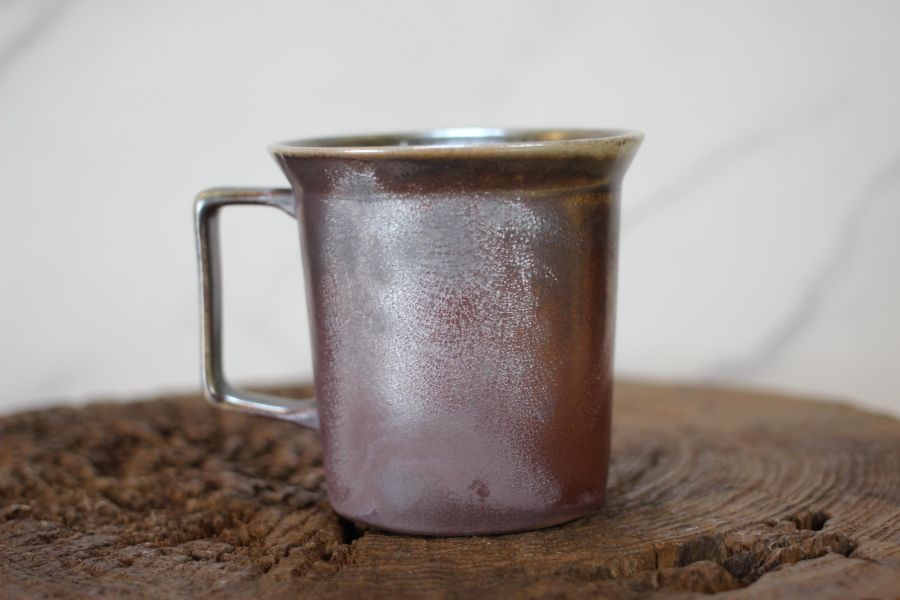 柴燒古銅金 方韻杯 咖啡杯 台灣鶯歌製 