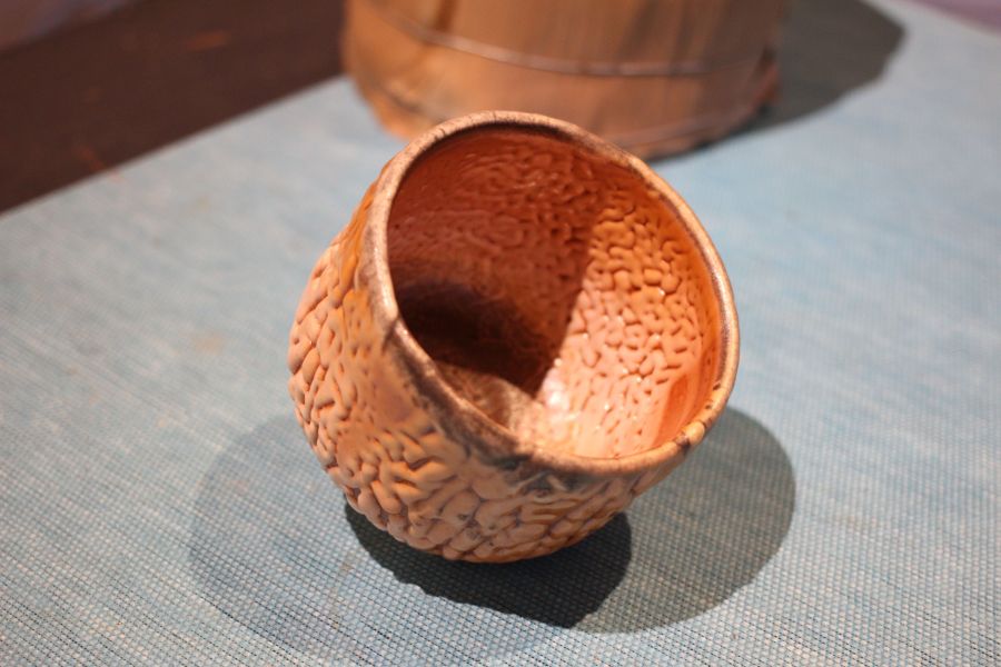 志野釉 柴燒茶碗-張膺康老師 