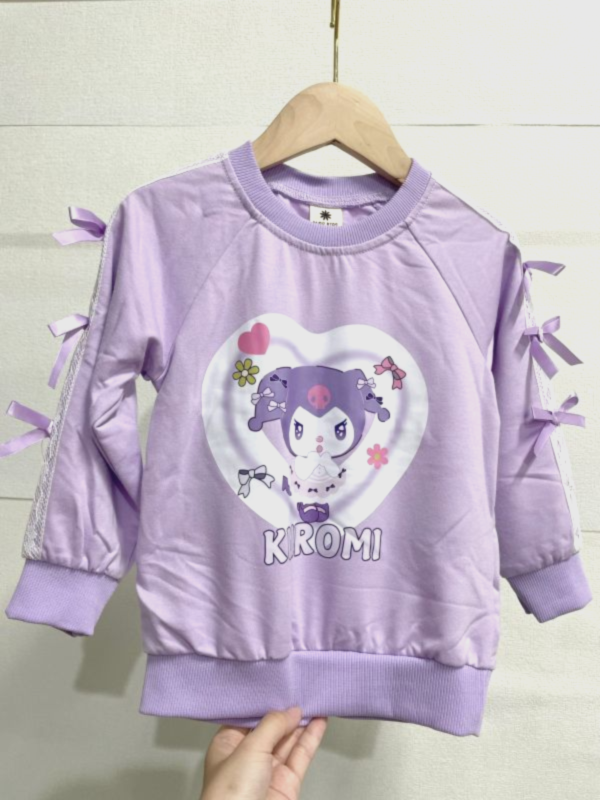 現貨現貨秋款女童可愛庫洛米蝴蝶結上衣 