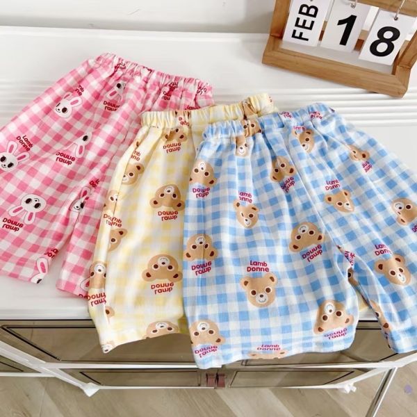 【預購】夏款-男女童日單卡通可愛熊熊套裝 