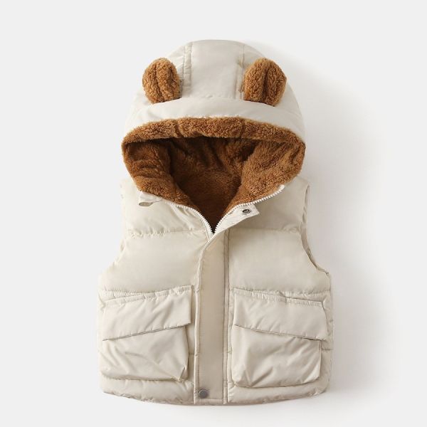 預購冬款男童加厚毛毛背心尺寸90-130 