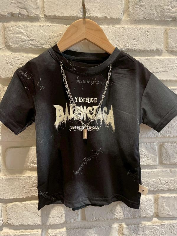 2666現貨夏款男童潮酷潑墨項鍊（可拆）上衣尺寸90-130 