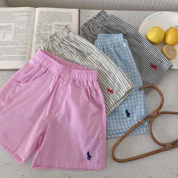 【預購】夏款-男女童日系小馬刺繡百搭褲 