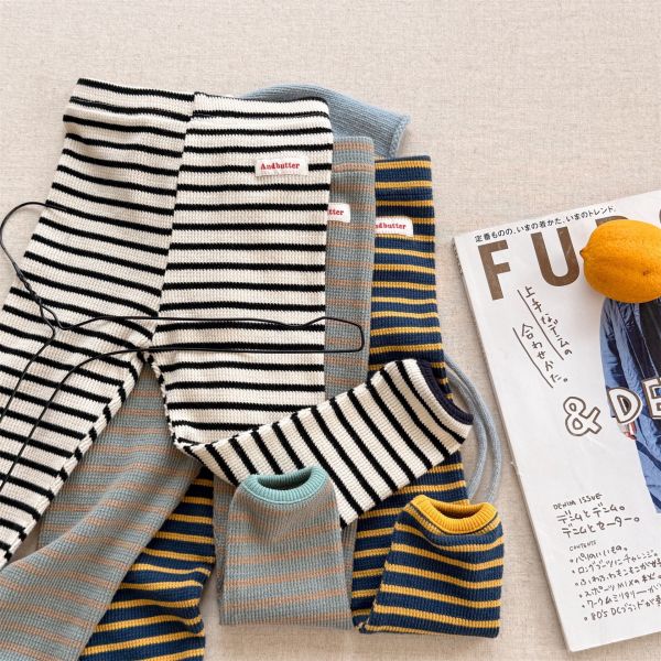 預購秋款女童條紋內搭褲 尺寸80-130 