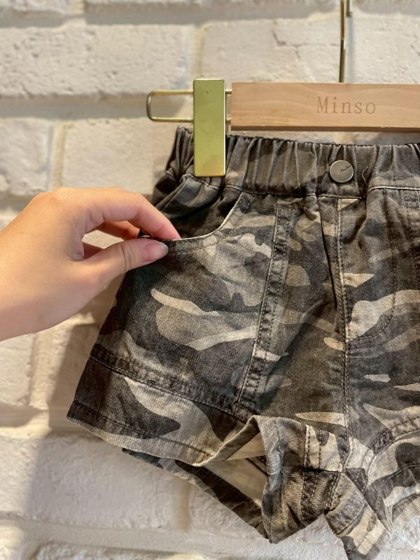26092-2現貨夏款女童深色迷彩短褲尺寸80-120 