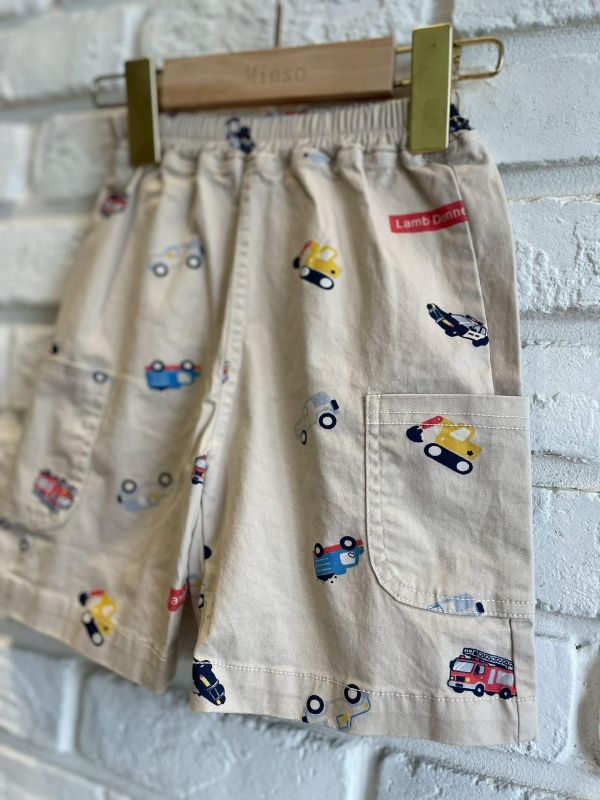 261958-1現貨夏款男童日系滿版車車短褲尺寸90-130 