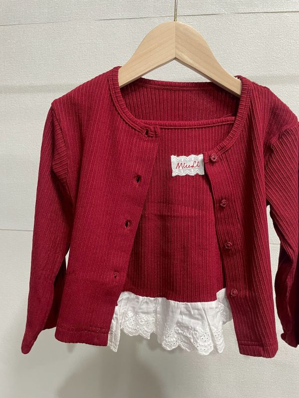 現貨秋款女童針織上衣套裝尺寸90-130附實拍 