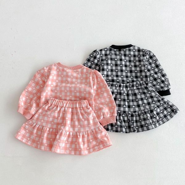 現貨女童愛心小香風公主套裝尺碼80-130 