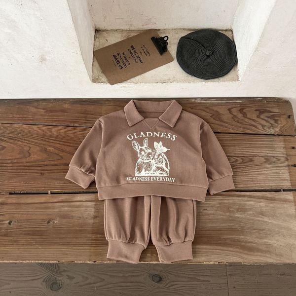 預購秋款男女童卡通套裝尺寸73-120 