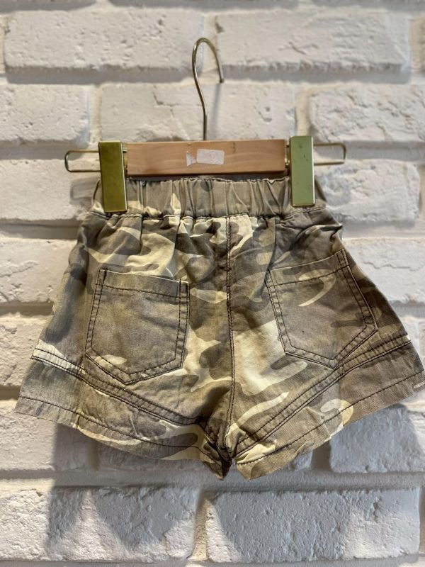 26092-現貨夏款女童淺色迷彩短褲尺寸80-120 