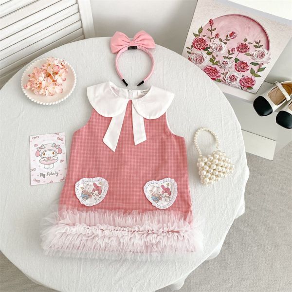 預購秋款女童甜美可愛時髦小香風連衣裙真兩件套 尺寸100-150 