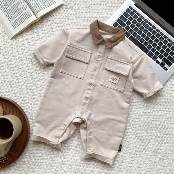 預購秋款男寶牛仔連身衣尺寸66-100 