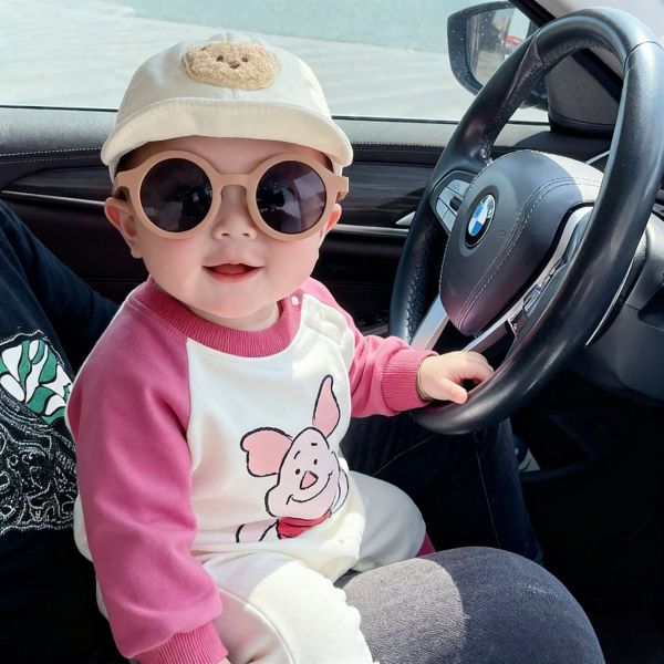 預購秋款男女寶豬豬卡通連身衣尺寸66-100 