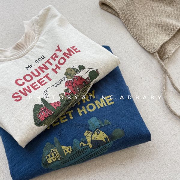 預購秋款男女童小房子百搭上衣尺寸80-130 