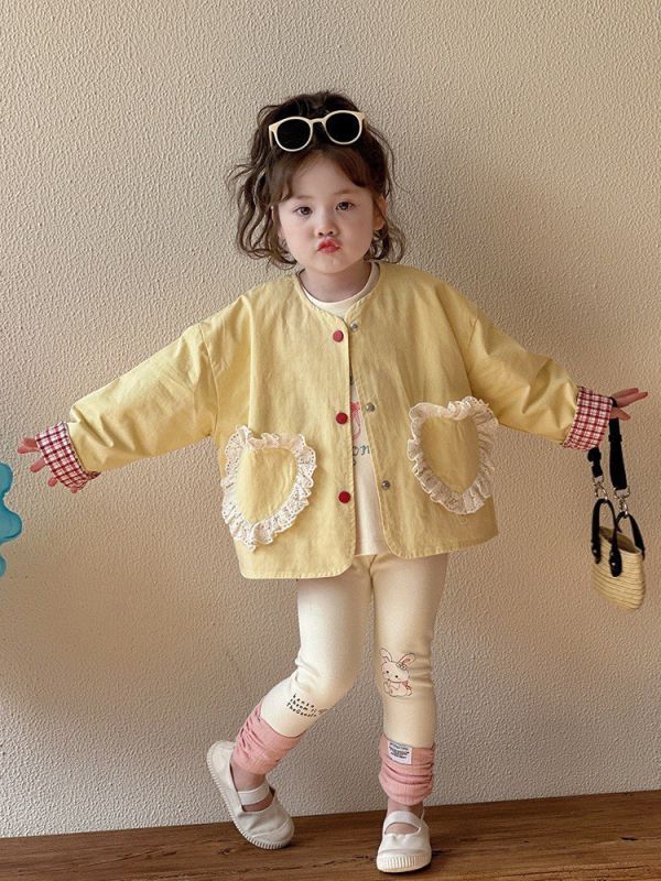 預購秋款男女童風衣外套尺寸80-130 