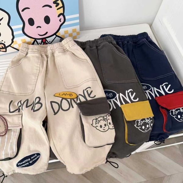 現貨秋款日單男童原田長褲尺寸90-130 版寬鬆 