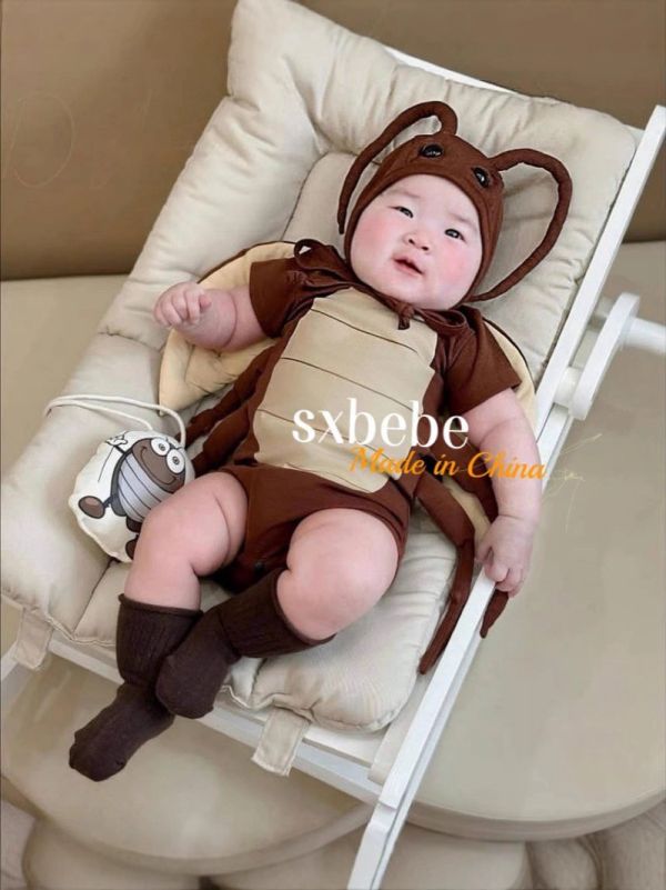 預購萬聖節蟑螂包屁衣含帽含包套裝9/10收單 